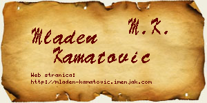 Mladen Kamatović vizit kartica